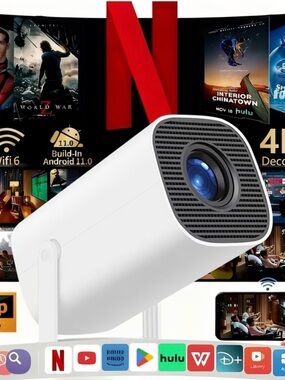 Magcubic HY300 Portable Smart Projector NEW Camping Home Travel Kids Movie Games